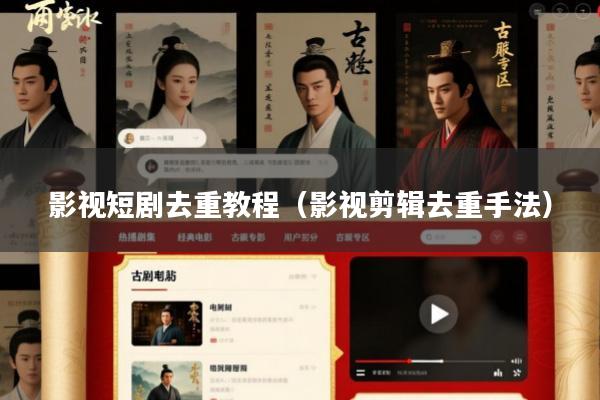 影视短剧去重教程(影视剪辑去重手法)