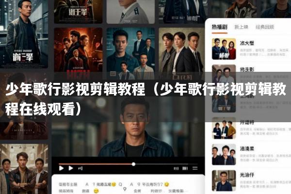 少年歌行影视剪辑教程(少年歌行影视剪辑教程在线观看)