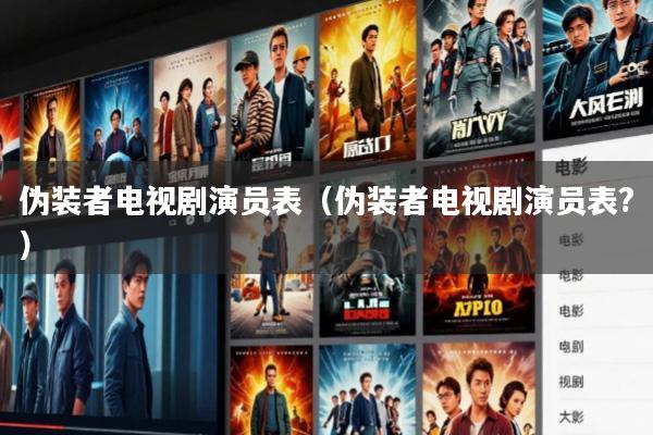 伪装者电视剧演员表(伪装者电视剧演员表?)