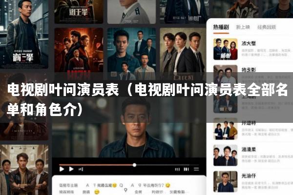 电视剧叶问演员表(电视剧叶问演员表全部名单和角色介)