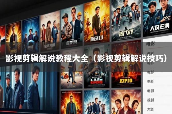 影视剪辑解说教程大全(影视剪辑解说技巧)