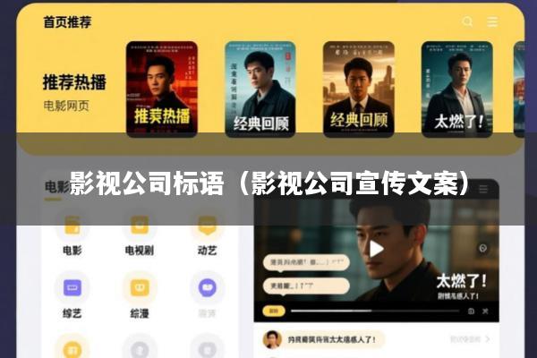 影视公司标语（影视公司宣传文案）