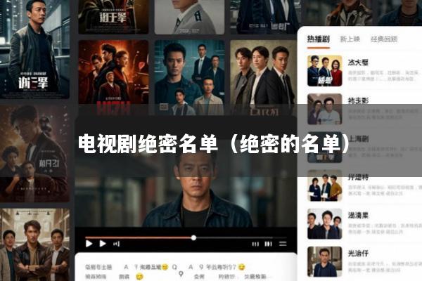 电视剧绝密名单(绝密的名单)